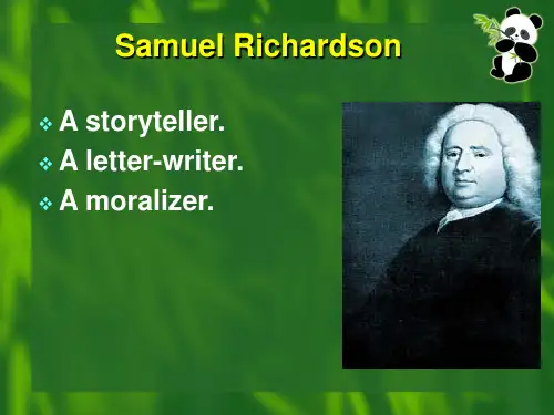 英国文学史英国作家理查森Samuel Richardson