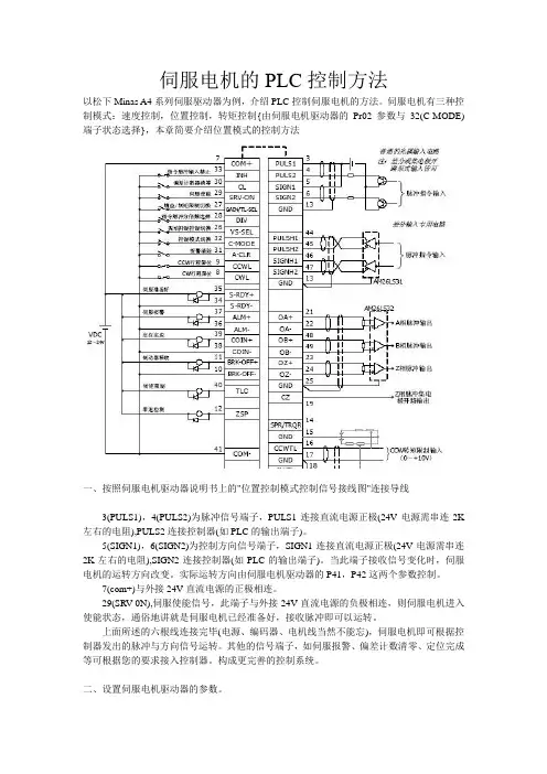 伺服电机的PLC控制方法[1]