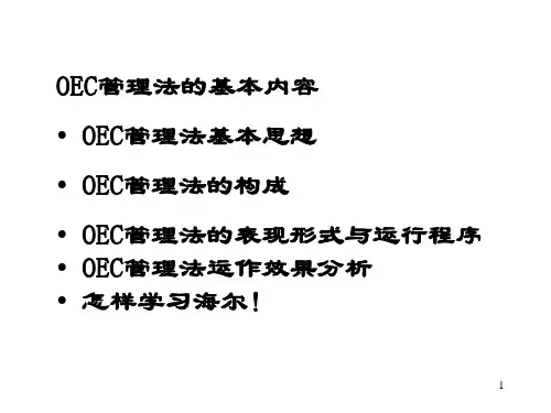海尔OEC管理法的表现形式