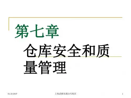 第七章 仓库安全和质量管理17页PPT