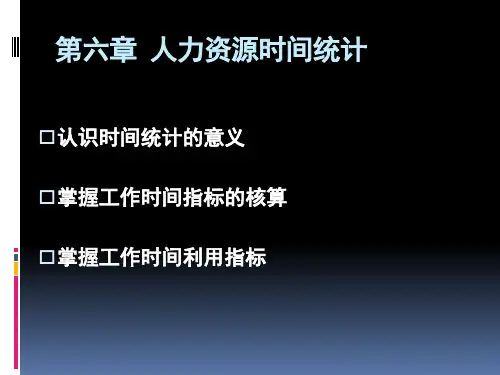 人力资源时间统计概述