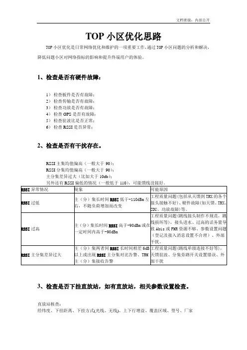 TOP小区处理思路