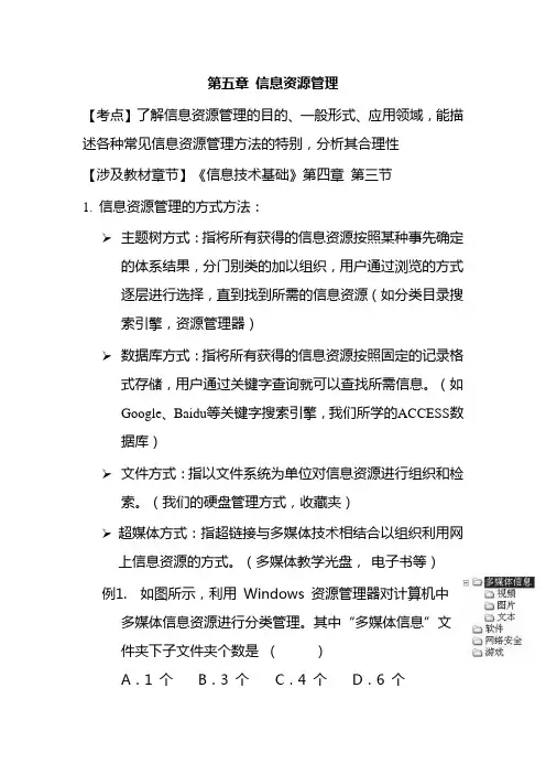 第五章 信息资源管理