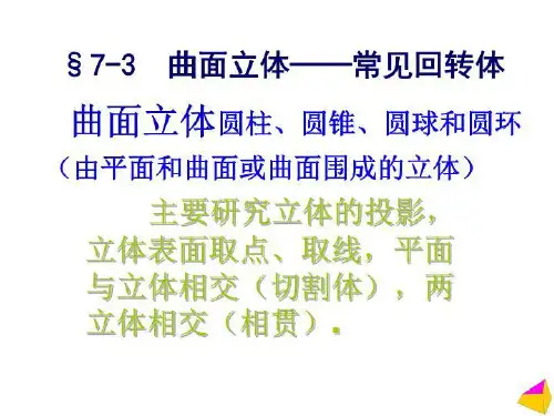 9基本曲面体及其切割体投影