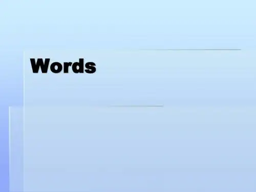 words
