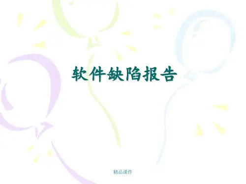 软件缺陷报告