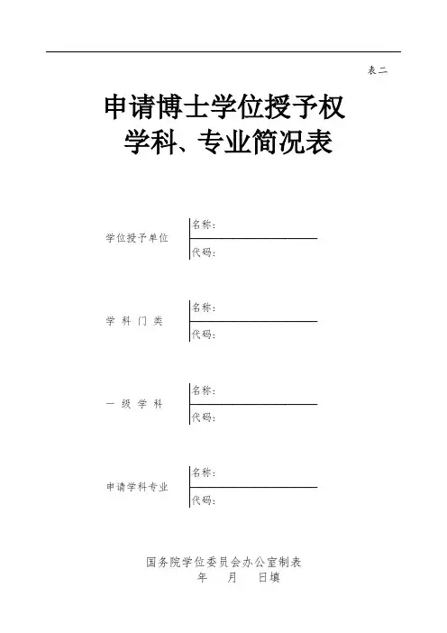 博士点简介
