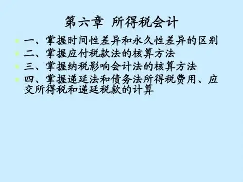 高级财会06第六章 所得税会计