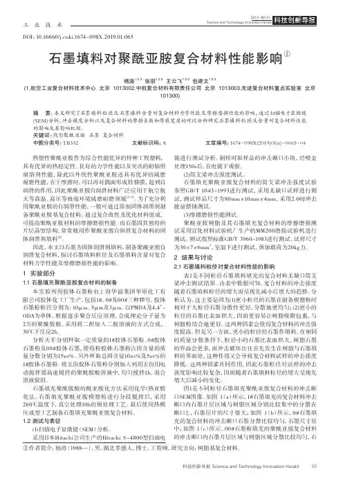 石墨填料对聚酰亚胺复合材料性能影响