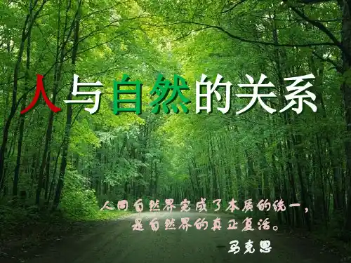 人与自然的关系