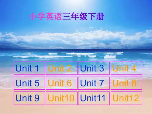 小学英语沪教版、深圳版三年级下册单词 ppt课件