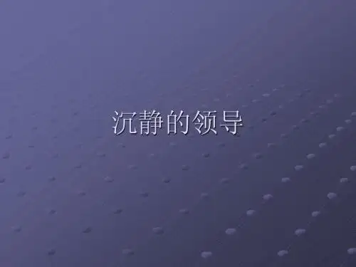 沉静的领导