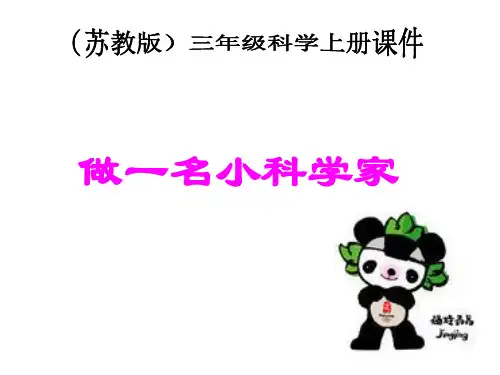 小学三年级上册科学做一名小科学家
