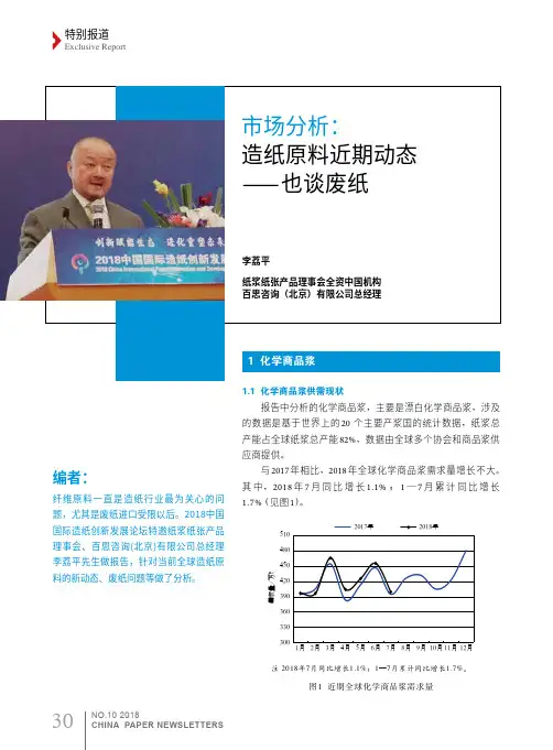 市场分析：造纸原料近期动态——也谈废纸