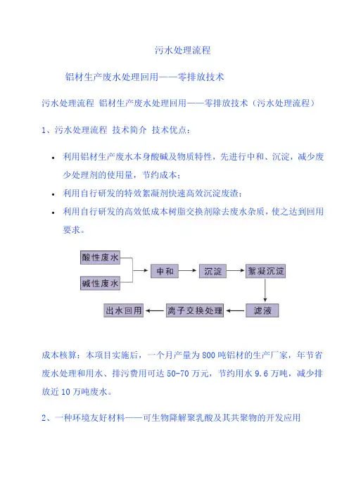 铝材污水处理流程