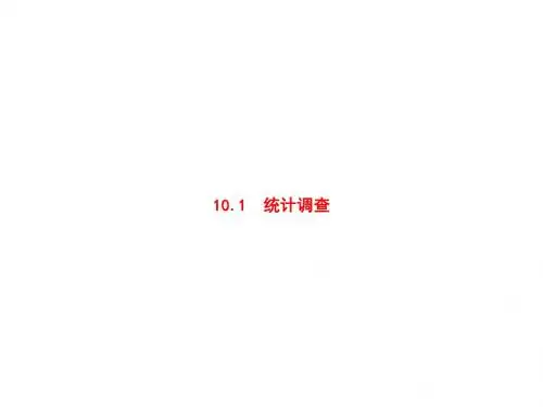 人教版七年级数学下册课件:10.1 统计调查