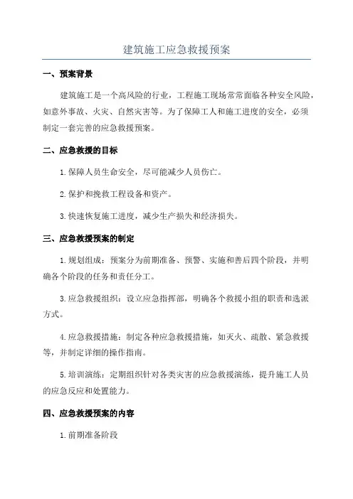 建筑施工应急救援预案