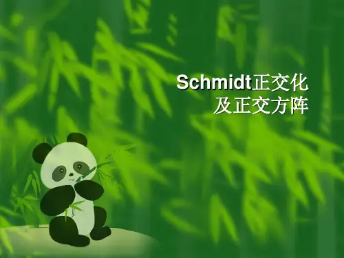 正交化及正交矩阵