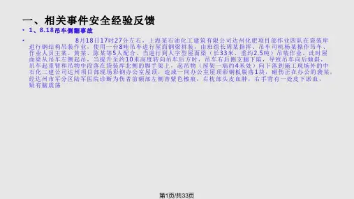 钢结构吊装施工安全控制PPT课件