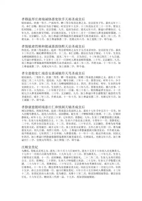 08 宣宗(道光)后妃