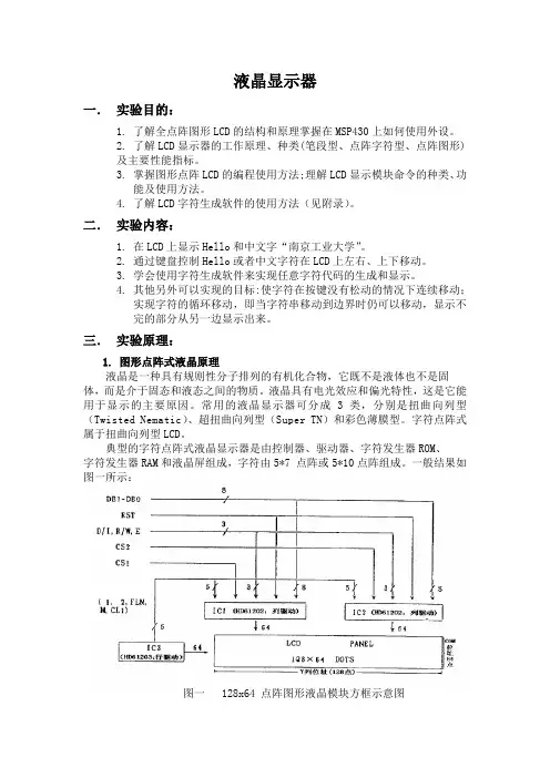 单片机控制LCD液晶显示器(含程序)