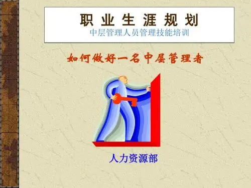 中层管理人员管理技能提升训练名师优质资料