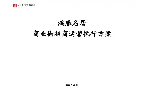 鸿雁名居商业街招商运营执行方案