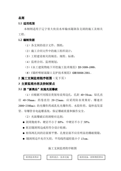 隧道工程钻爆法总则