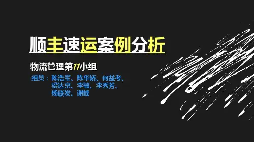 顺丰速运案例分析