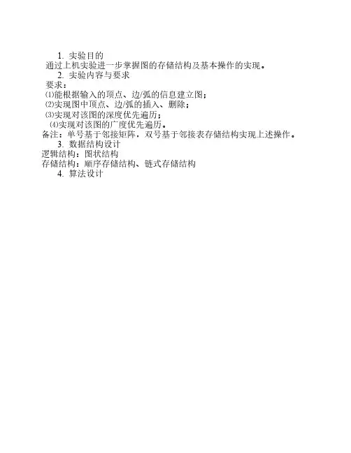 数据结构图的存储结构及基本操作