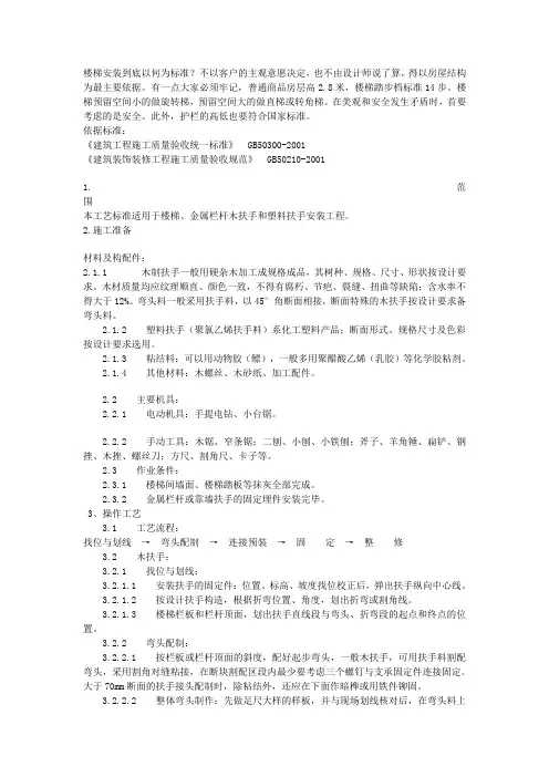 楼梯安装的标准[1]