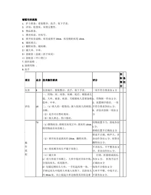 铺暂空床流程