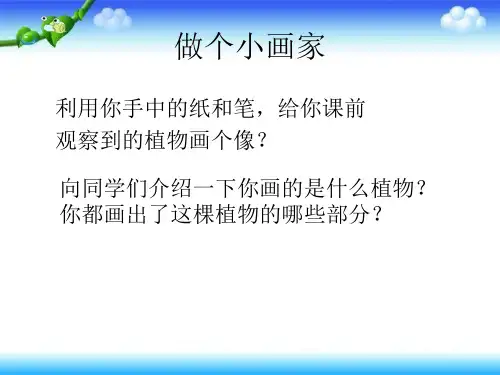 人教版三年级下册科学科《植物的身体》课件