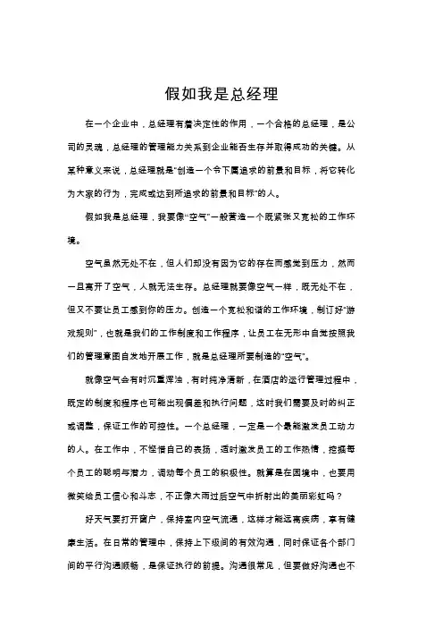 假如我是总经理 2