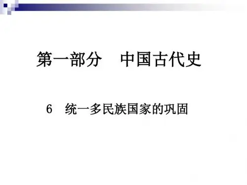 中考历史总复习第一部分中国古代史6统一多民族国家的巩固课件
