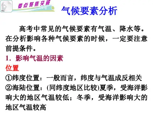 高三地理二轮复习——气候专题 - 副本讲解