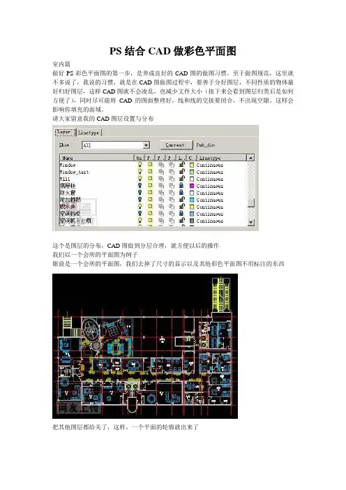 PS结合CAD做彩色平面图