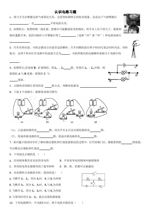 认识电路习题