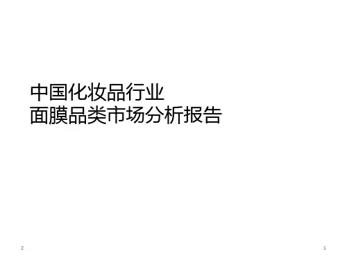 中国化妆品行业面膜品类市场分析报告PPT