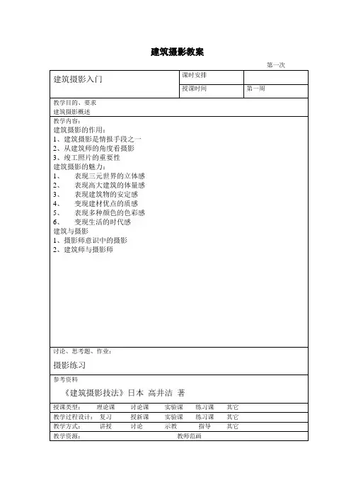 建筑摄影教案