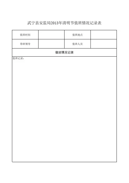 节假日值班情况记录表.2xls