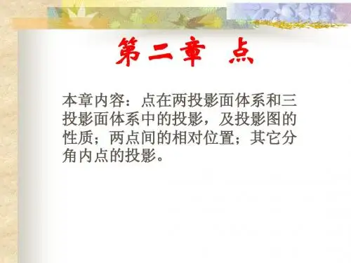 第二章 点的投影