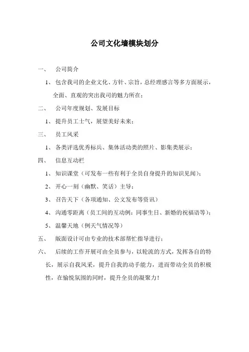 公司文化墙方案