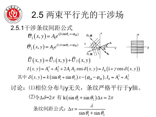 2-5两束平行光的干涉场
