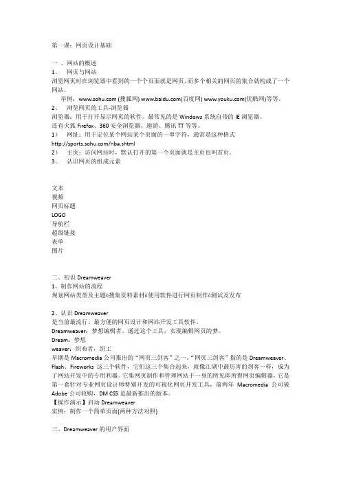 Dreamweaver CS5板书