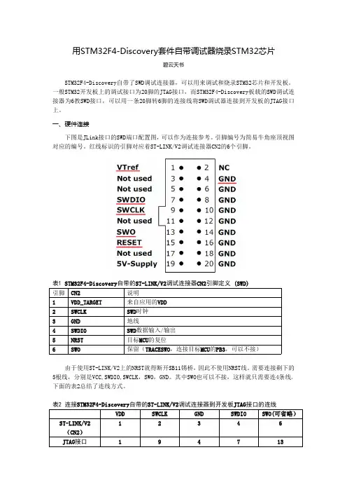 用STM32F4-Discovery套件自带调试器烧录STM32芯片