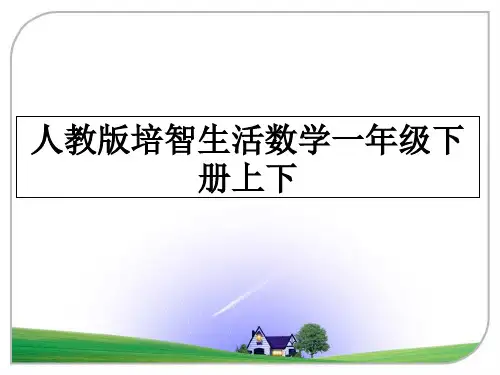 最新人教版培智生活数学一年级下册上下幻灯片