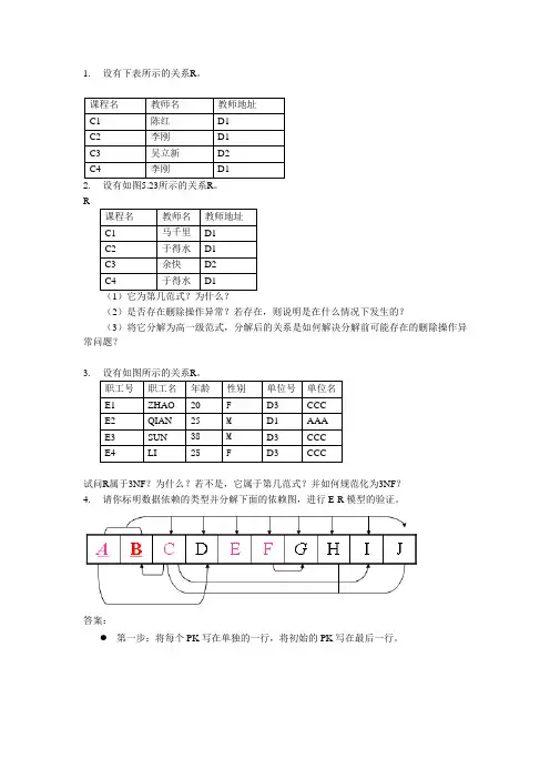 数据库复习题及答案