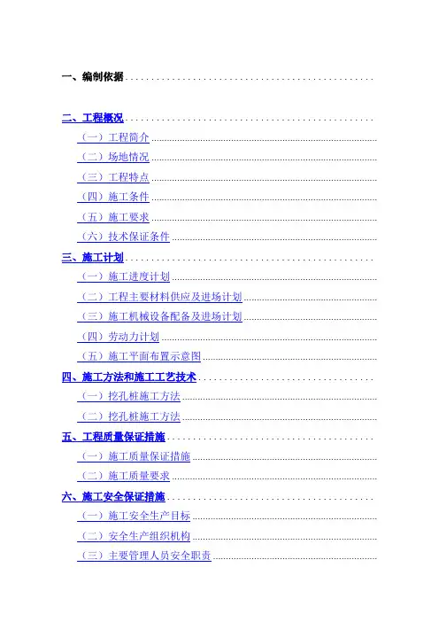 人工挖孔桩专家论证方案