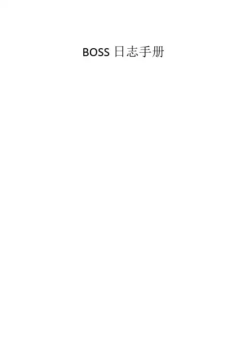 BOSS日志手册
